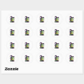 Sticker Rond Hocus Shellcus Turtle (Feuille)