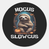 Sticker Rond Hocus Slowcus Amateurs de fentes Halloween tee tee (Devant)