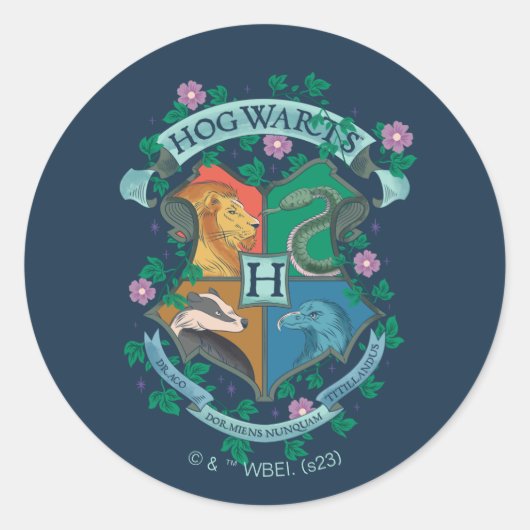 Sticker Rond HOGWARTS™ Floral Crest (Devant)