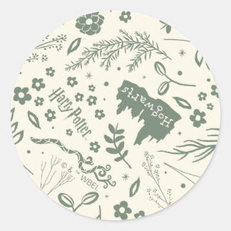 Sticker Rond HOGWARTS™ Herbologie Motif magique
