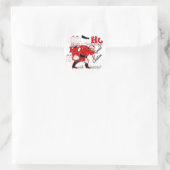 Sticker Rond HOHOHO Avoir un merveilleux Noël avec gratitude (Sac)