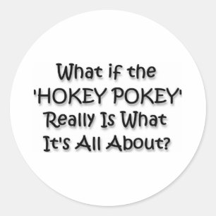 STICKER ROND HOKEY POKEY