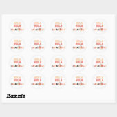 Sticker Rond Hola Caracola Pun espagnol (Feuille)
