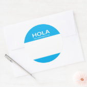 Sticker Rond Hola Mi Nombre Es - hello (Enveloppe)