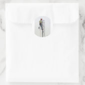 Sticker Rond Hold on tight tree surgeon (Sac)