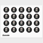 Sticker Rond Holey Cow Funny Animal Pun Dark BG (Feuille)