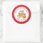 Sticker Rond Holiday Baking Christmas Cake (Sac)