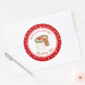 Sticker Rond Holiday Baking Christmas Cake (Enveloppe)