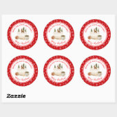 Sticker Rond Holiday Baking Christmas Cake (Feuille)