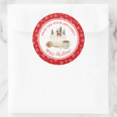 Sticker Rond Holiday Baking Christmas Cake (Sac)