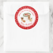 Sticker Rond Holiday Baking Christmas Cake (Sac)