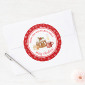 Sticker Rond Holiday Baking Christmas Pudding (Enveloppe)
