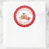 Sticker Rond Holiday Baking Christmas Pudding (Sac)