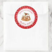 Sticker Rond Holiday Baking Christmas Pudding (Sac)
