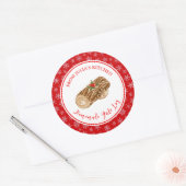 Sticker Rond Holiday Baking Christmas Yule Log (Enveloppe)