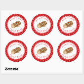 Sticker Rond Holiday Baking Christmas Yule Log (Feuille)