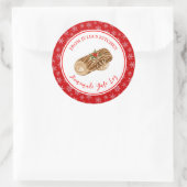 Sticker Rond Holiday Baking Christmas Yule Log (Sac)