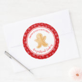 Sticker Rond Holiday Baking Gingerbread Man (Enveloppe)