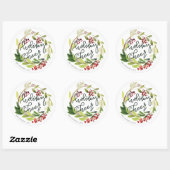 STICKER ROND HOLIDAY CHEER (Feuille)