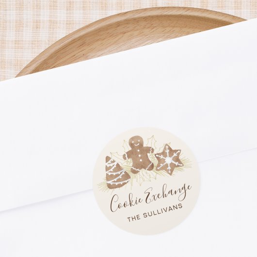 Sticker Rond Holiday Cookie Exchange Party