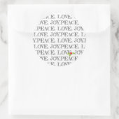 Sticker Rond Holiday Peace Love Joie Christmas Holly Text Fun (Sac)