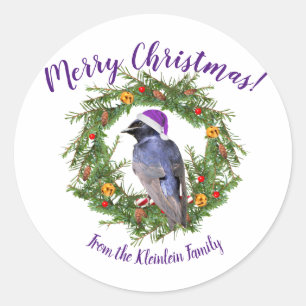 Sticker Rond Holiday Purple Martin