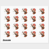 Sticker Rond Holiday Red Panda (Feuille)