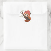 Sticker Rond Holiday Red Panda (Sac)