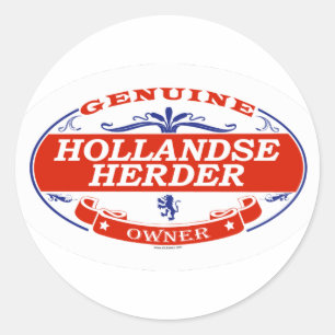 Sticker Rond Hollandse Herder