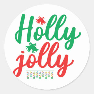 Sticker Rond Holly jolly