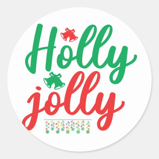 Sticker Rond Holly jolly (Devant)