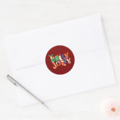 Sticker Rond Holly Jolly Christmas Candy Letters (Enveloppe)