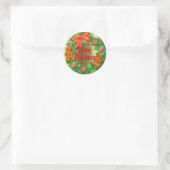 Sticker Rond HOLLY, PINWHEELS & GINGER WREATH par SHARON SHARPE (Sac)
