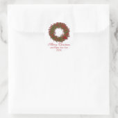 Sticker Rond Holly Wreath (Sac)