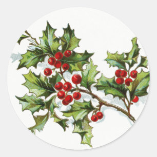 Sticker Rond HollyBerries20150802