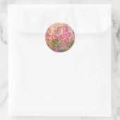 Sticker Rond hollyhocks florissant (Sac)