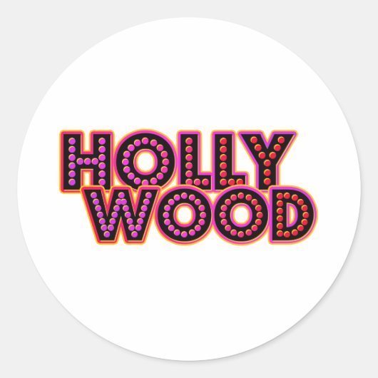Sticker Rond Hollywood (Devant)