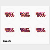 Sticker Rond Hollywood (Feuille)