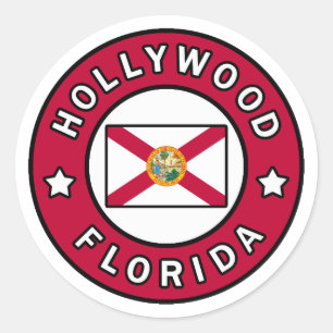 Sticker Rond Hollywood Floride