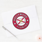 Sticker Rond Hollywood Floride (Enveloppe)