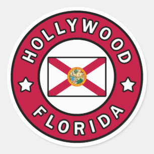 Sticker Rond Hollywood Floride