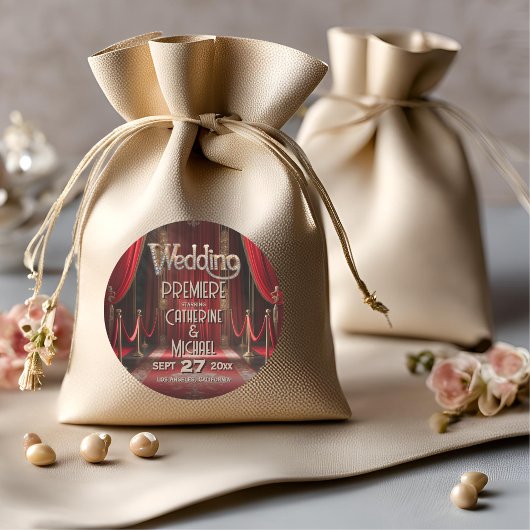 Sticker Rond Hollywood Movie Red Carpet Premiere Mariage
