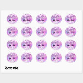 Sticker Rond Holographe Merci Eyelash rose (Feuille)