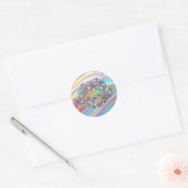 Sticker Rond Holographie arc-en-ciel Parties scintillant de gla (Enveloppe)
