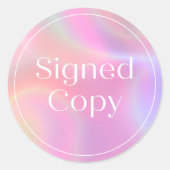 Sticker Rond Holographie, holographique | Copie Signée simple C (Devant)