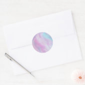 Sticker Rond Holographie romantique irisée glamour perle (Enveloppe)