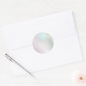 Sticker Rond Holographie romantique irisée glamour perle (Enveloppe)