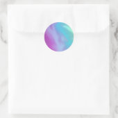 Sticker Rond Holographie romantique irisée glamour perle (Sac)