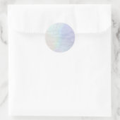 Sticker Rond Holographie romantique irisée glamour perle (Sac)