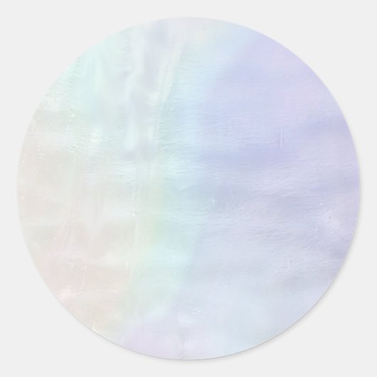 Sticker Rond Holographie romantique irisée glamour perle (Devant)